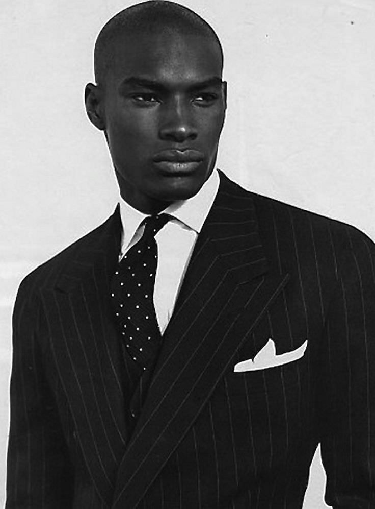 Early photo of model Tyson Beckford for Ralph Lauren Corp. by Arnaldo Anaya...